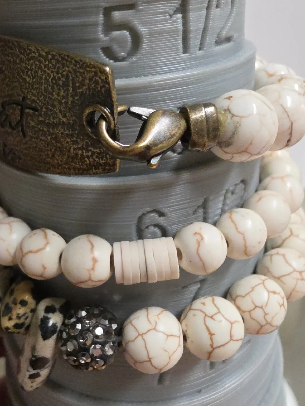 Dalmation Jasper Howlite And Brass 